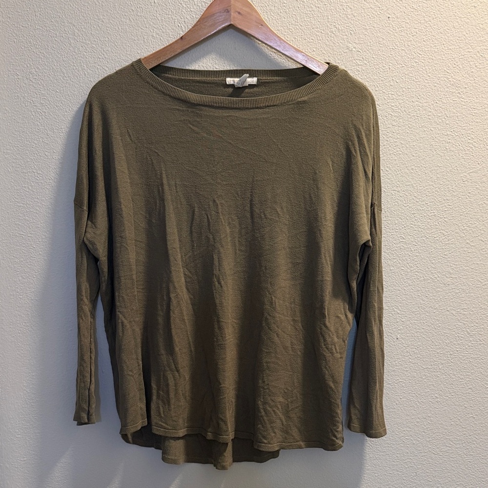 H&M Khaki Long Sleeve Women's Top